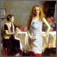 Pino Daeni - Impression oil painting.